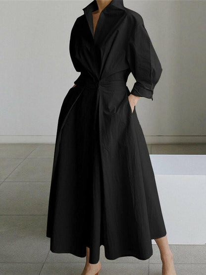 Mabel - Tailored Flared Silhouette Long Dress