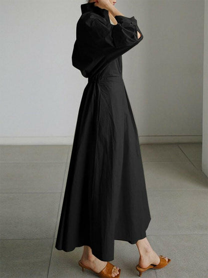 Mabel - Tailored Flared Silhouette Long Dress