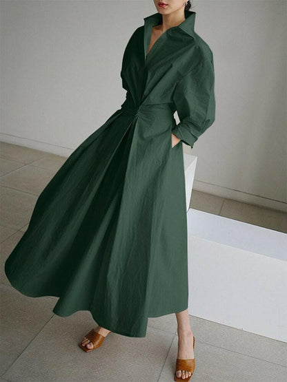 Mabel - Tailored Flared Silhouette Long Dress