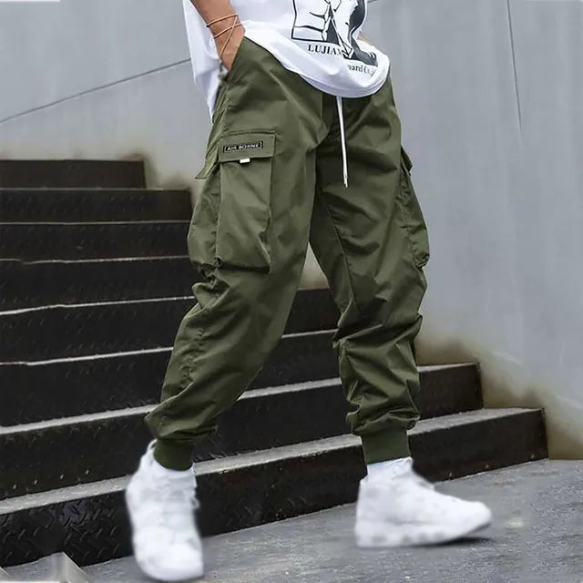 Versatile Cargo Trousers for Men - Jens-Olive Green-M-Nora Luxe