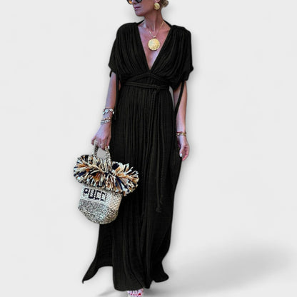 Valentina – Vestido Largo Estilo Kimono que Realza Tu Elegancia Griega