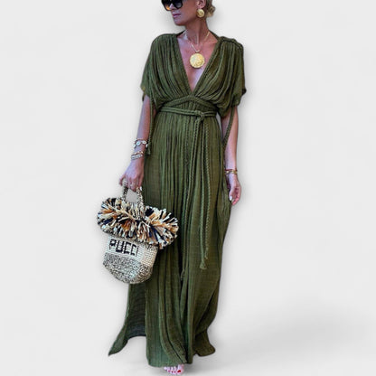 Valentina – Vestido Largo Estilo Kimono que Realza Tu Elegancia Griega