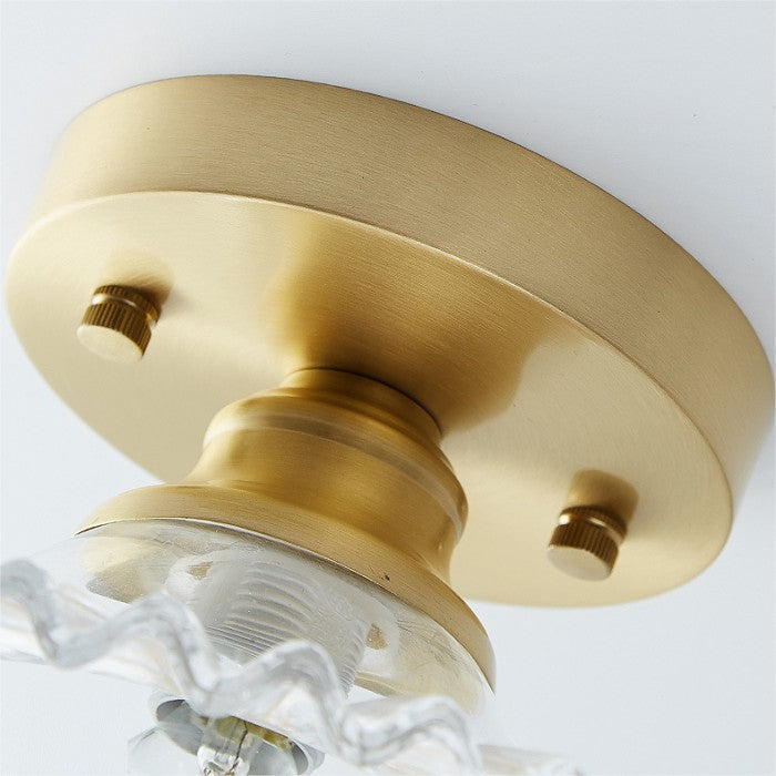 Vintage Plafondlamp van Ribbelglas-light decor-De Bazelaar