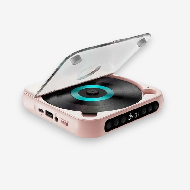 SoundWave – Portable Bluetooth CD player with LCD screen