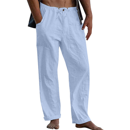 Men’s Cotton Linen Trousers | Relaxed Fit Summer Wear