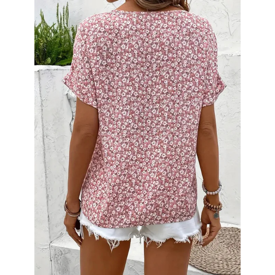 Walburga | Damen Bluse Mit Blumenmuster Für Sommer