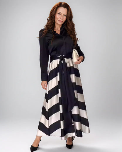 Wanda Cutino Elegant Autumn Dress - front full-length view