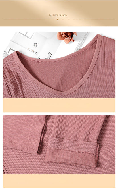 WARM THERMO UNDERGOING SET - SHAPING THERMAL CLOTHING FOR WOMEN-1 Set Silver-Nora Luxe