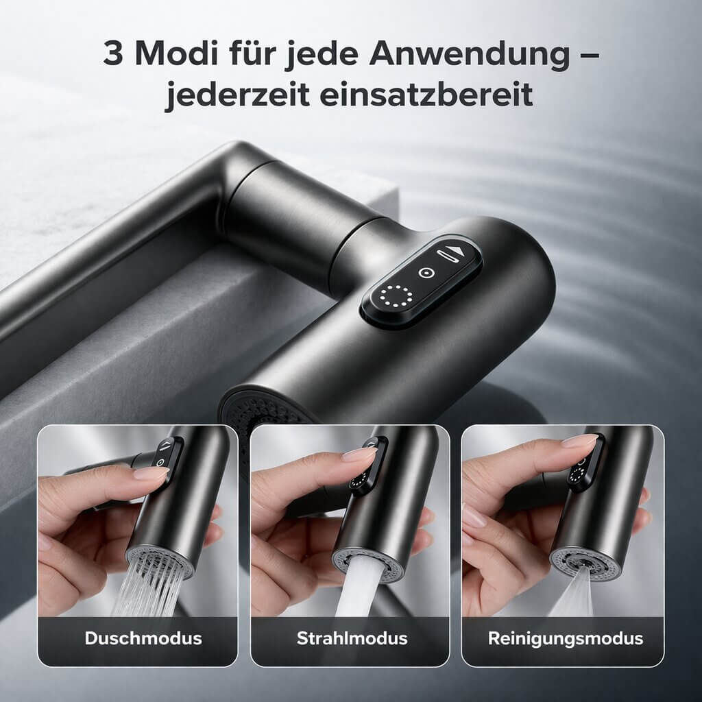 Wasserhahn für Küche & Badezimmer | Flexibler Küchenarmatur | Spültischarmatur | Aqualior