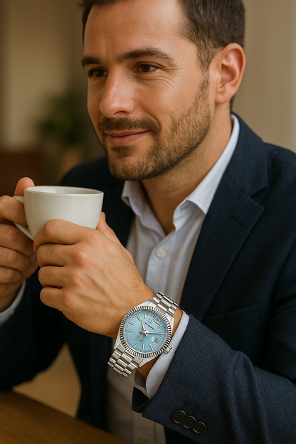 Luxe Heren Automatische Horloge – RVS, zelfopwindend, kalenderfunctie – Stijl voor elke gelegenheid