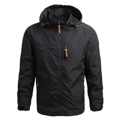 Waterproof Men's Jacket with Hood - Julian-Black-M-Nora Luxe