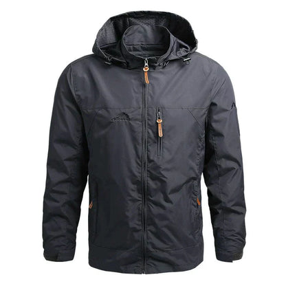 Waterproof Men's Jacket with Hood - Julian-Gray-M-Nora Luxe
