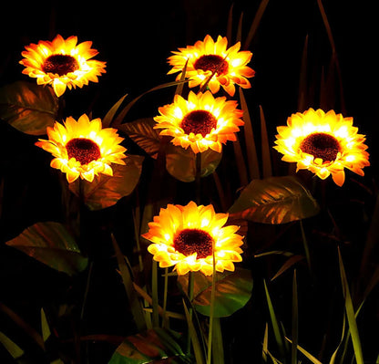 Waterproof Solar Energy Sunflower Lamp - SolarBloom-2-Nora Luxe