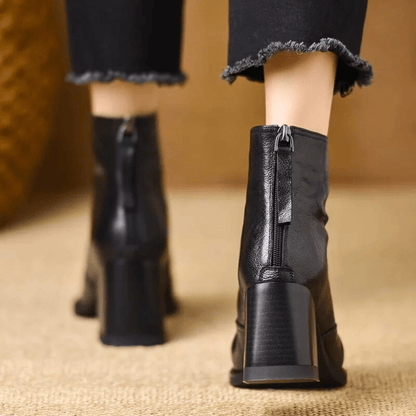 Cavelle™ Comfortable Luxury Ankle Boots with Stylish Mid Heel