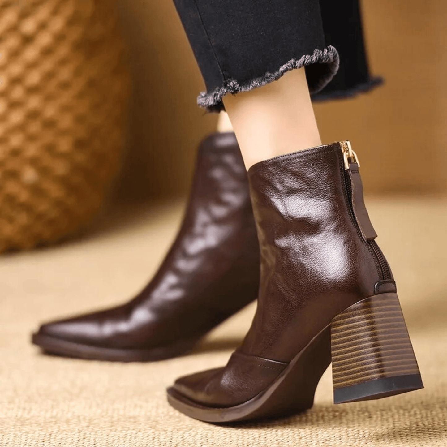 Claudia | Botine de Lux cu Toc Mediu