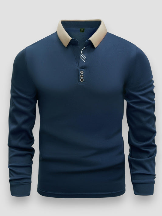 Laurent Monaco Long-Sleeve Polo