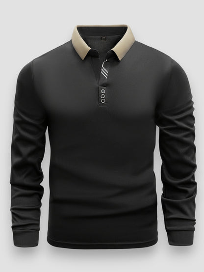 Laurent Monaco Long-Sleeve Polo
