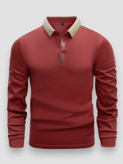 Laurent Monaco Long-Sleeve Polo