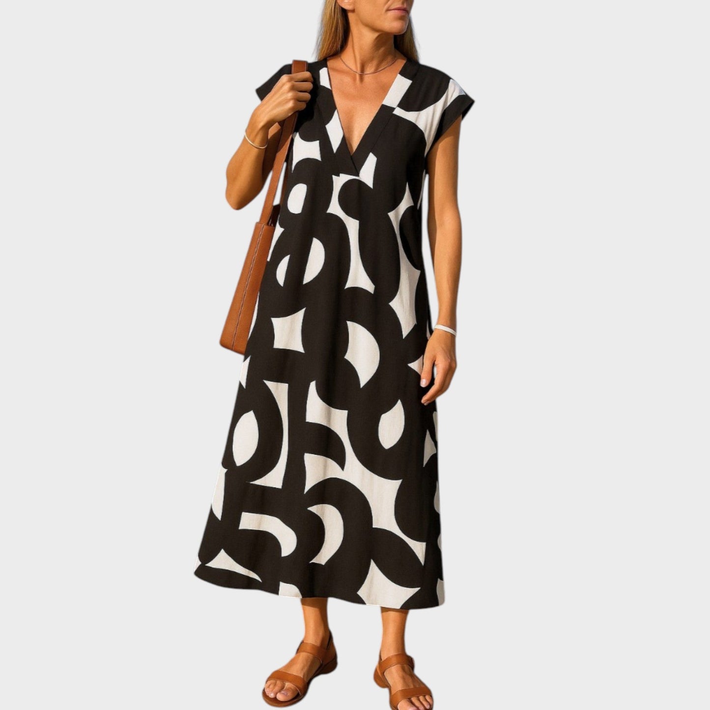 Rosa - Vestido fluido con cuello en v