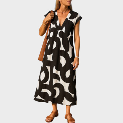 Rosa - Vestido fluido con cuello en v