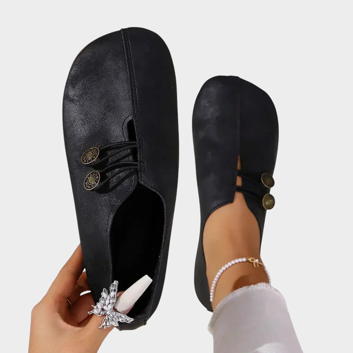 Lydia | Zapatillas ortopédicas de ante suave para mujer