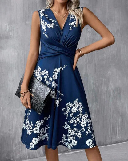 Wickel Sommerkleid für Damen mit V-Ausschnitt | Midi