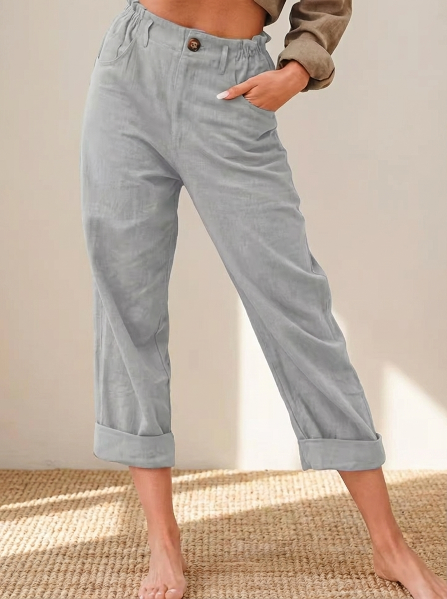 Amalia - Damen Baumwolle Cropped Hose