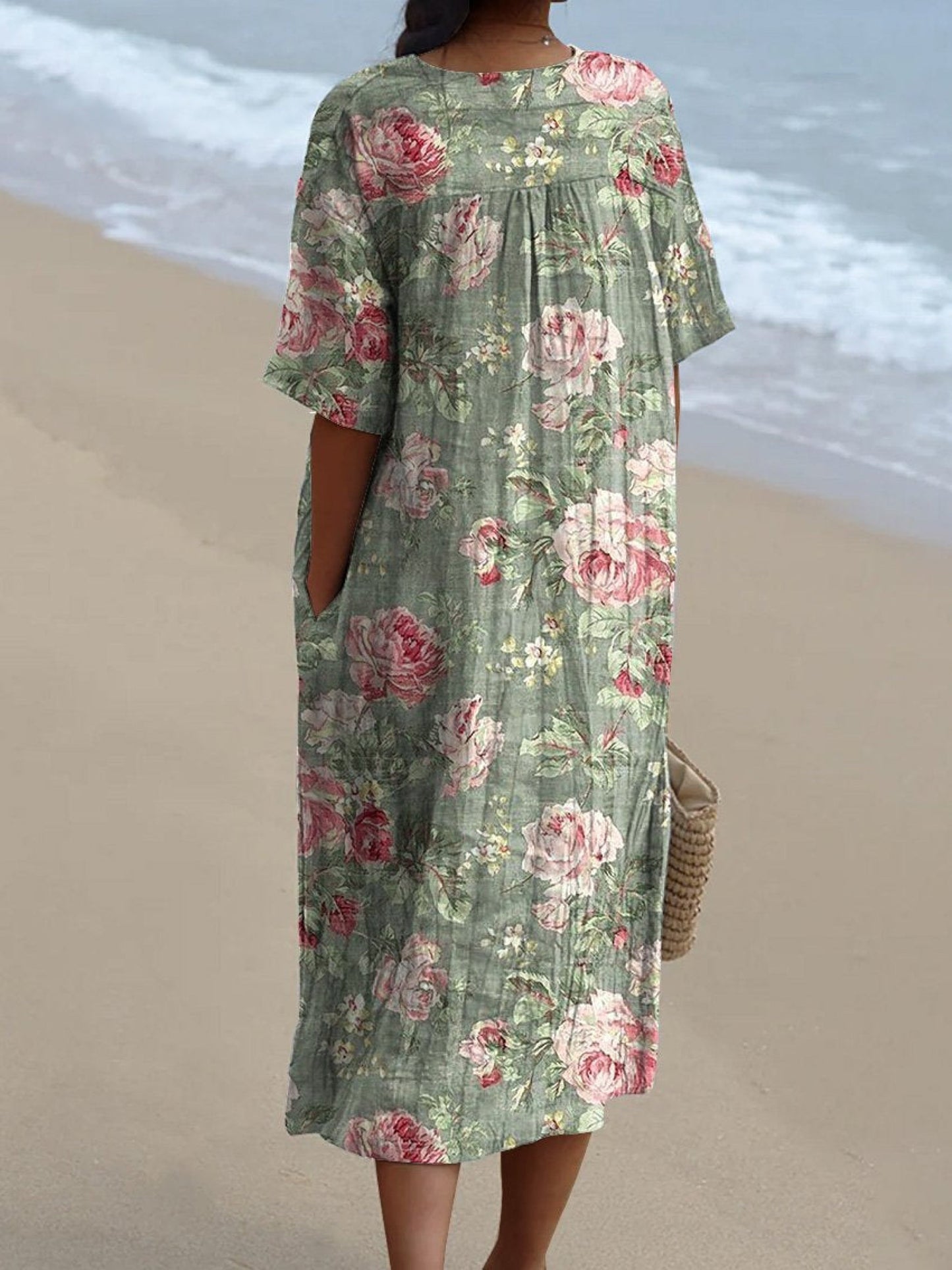 Φωτεινή | Vintage Floral Φόρεμα