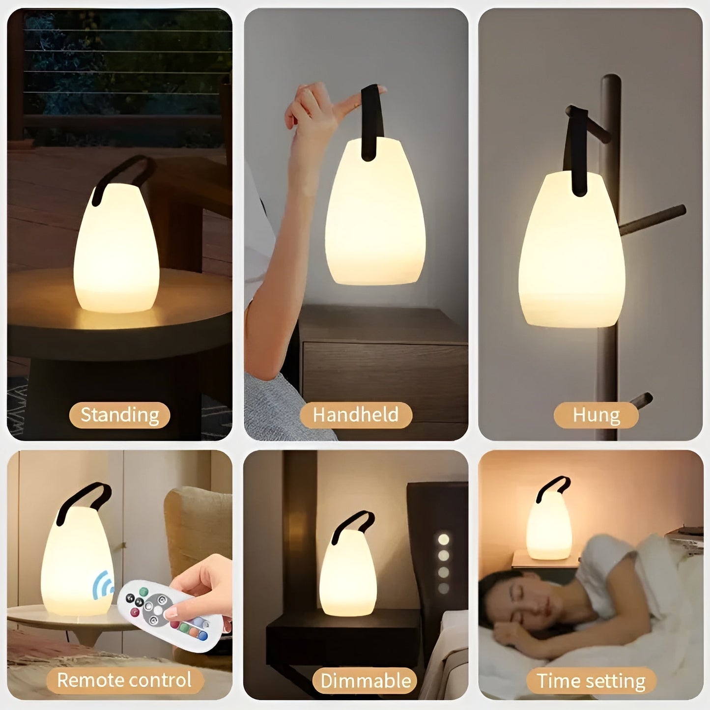 Wodoodporna Bezprzewodowa Lampa Stołowa LED do Użytku Wewnętrznego i Zewnętrznego - Lumora-Okrągły-Trend Polska