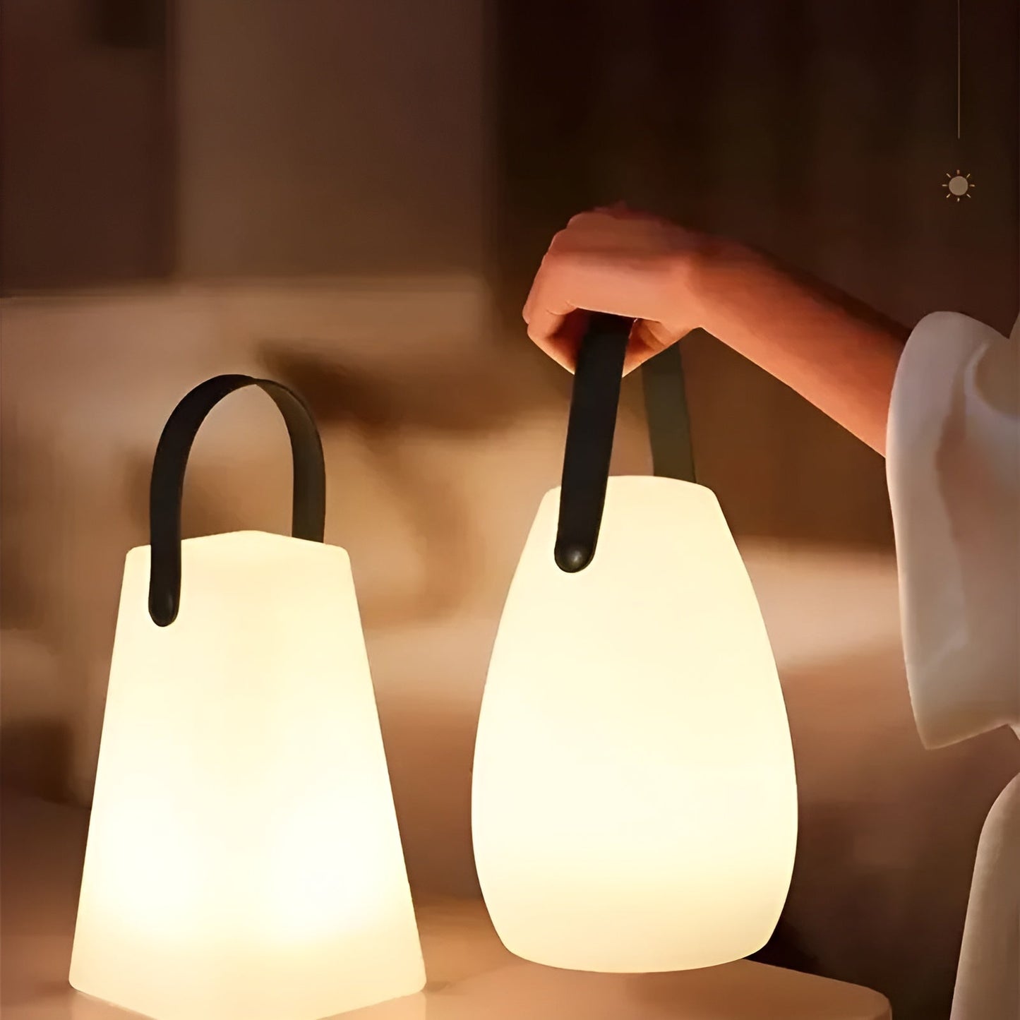 Wodoodporna Bezprzewodowa Lampa Stołowa LED do Użytku Wewnętrznego i Zewnętrznego - Lumora-Okrągły-Trend Polska