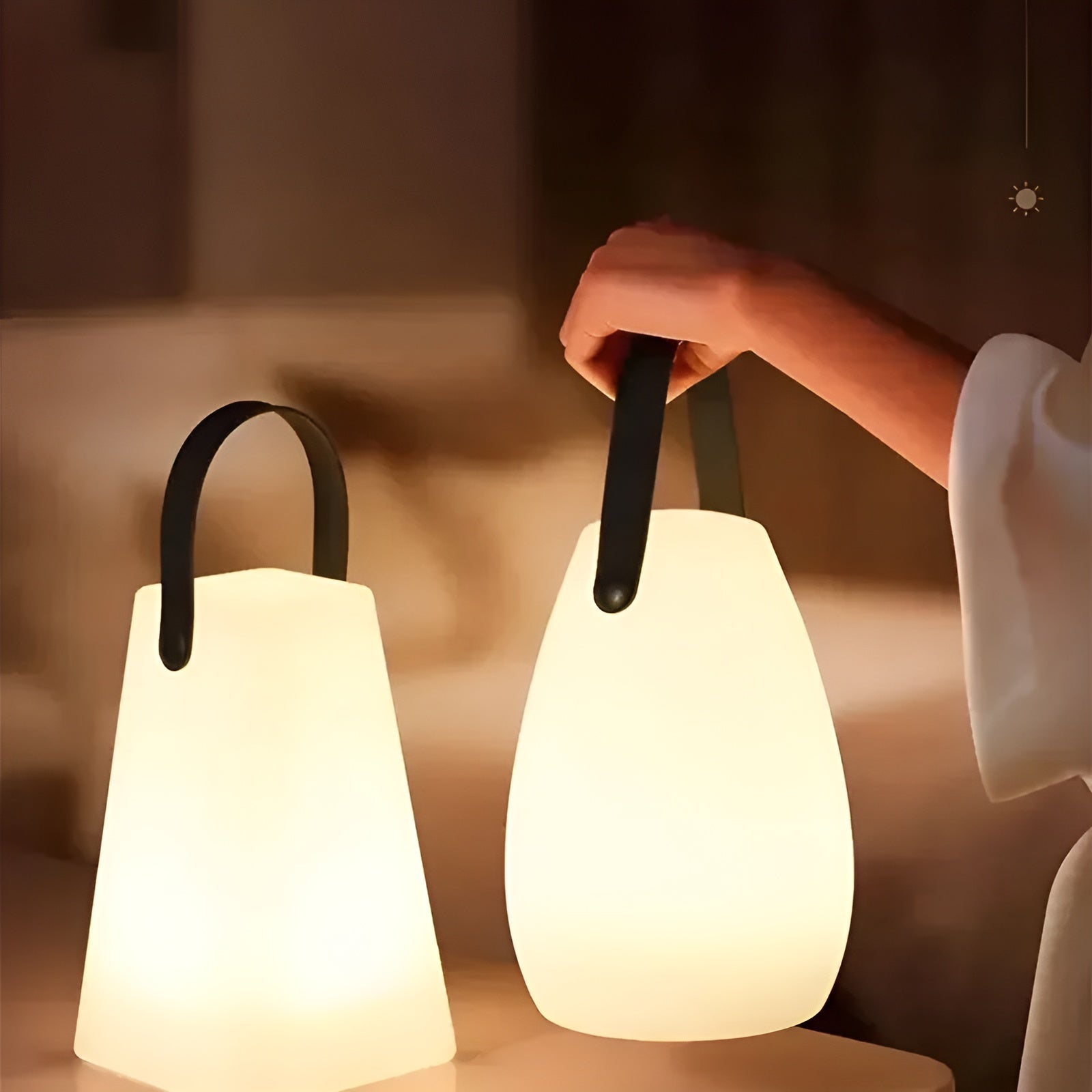 Wodoodporna Bezprzewodowa Lampa Stołowa LED do Użytku Wewnętrznego i Zewnętrznego - Lumora-Okrągły-Trend Polska