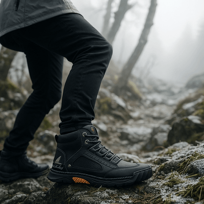 Waterproof Men's Ankle Boots - Non-Slip Sole - Rugged Grip