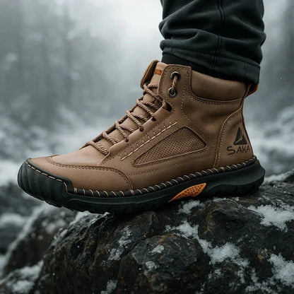 Waterproof Men's Ankle Boots - Non-Slip Sole - Rugged Grip