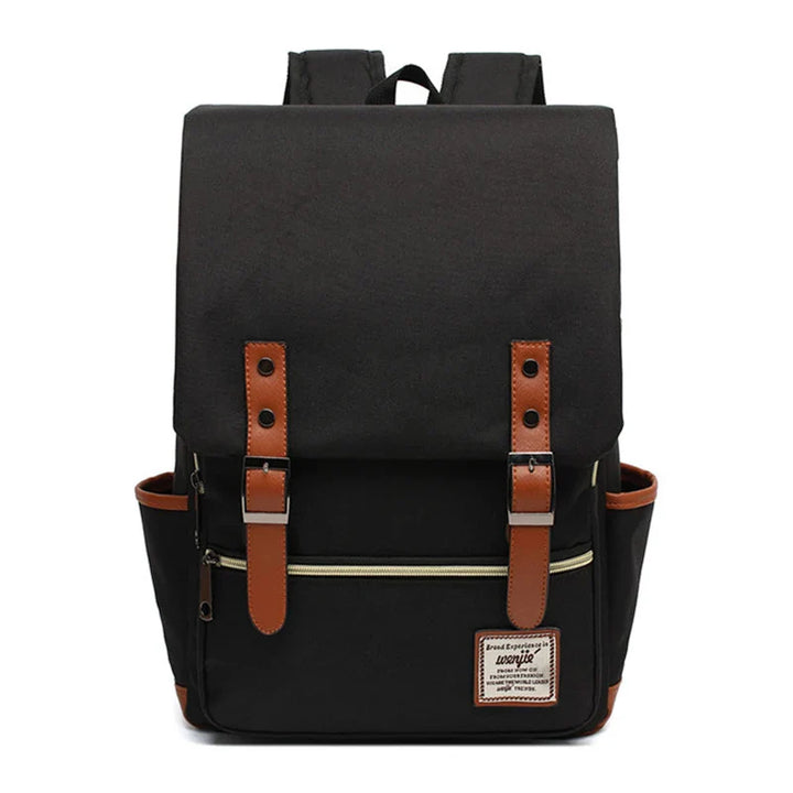 Wodoodporny unisex plecak Oxford – Valtro-Czarny (Biała Zamek błyskawiczny)-Trend Polska
