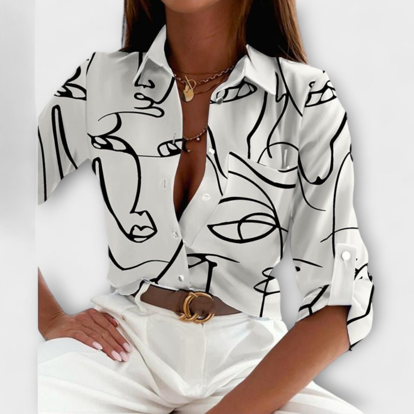 Bluza s klasičnim ovratnikom