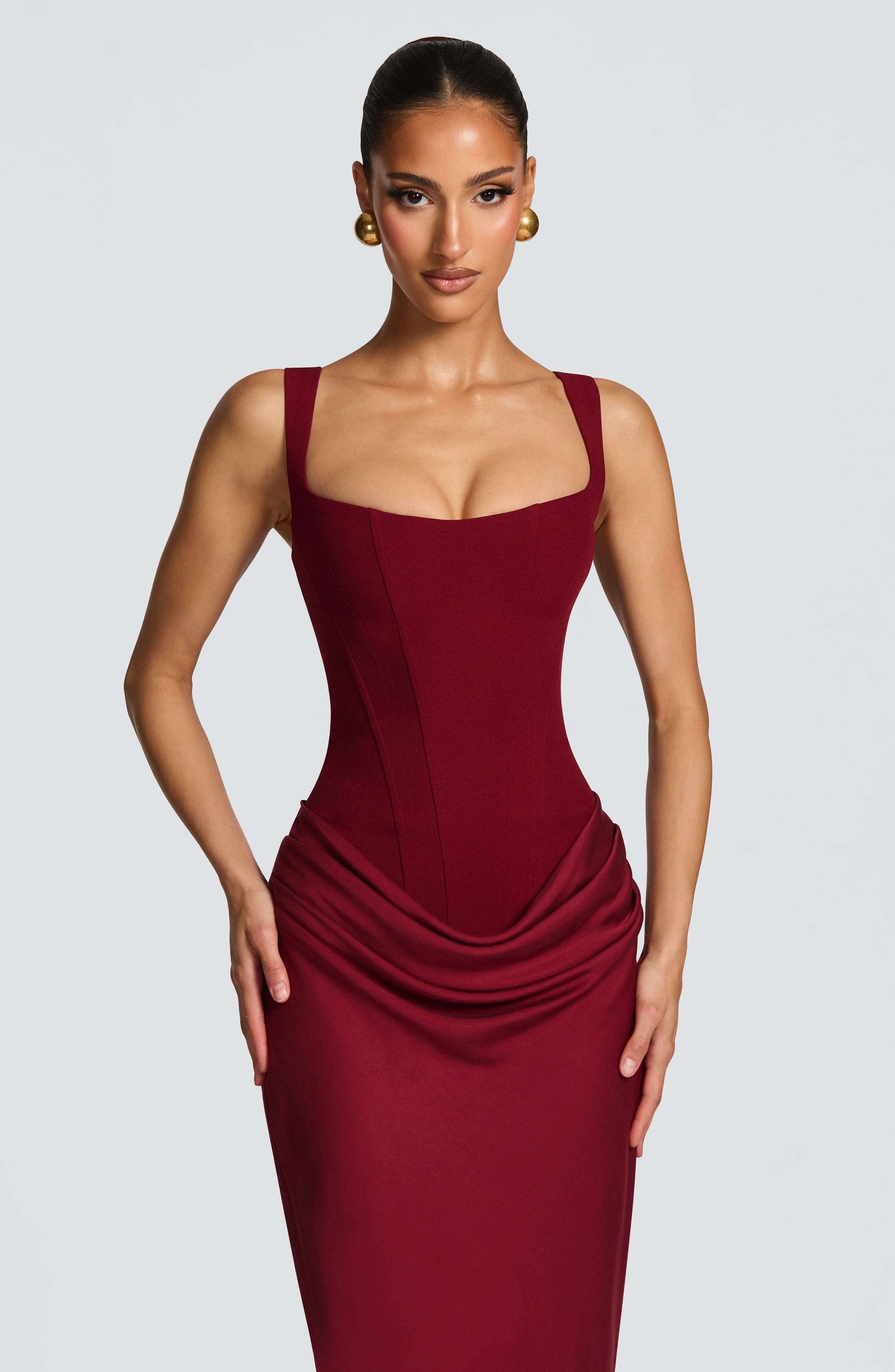 Jasmine - Sleeveless Bodycon Maxi Wedding Guest Dress