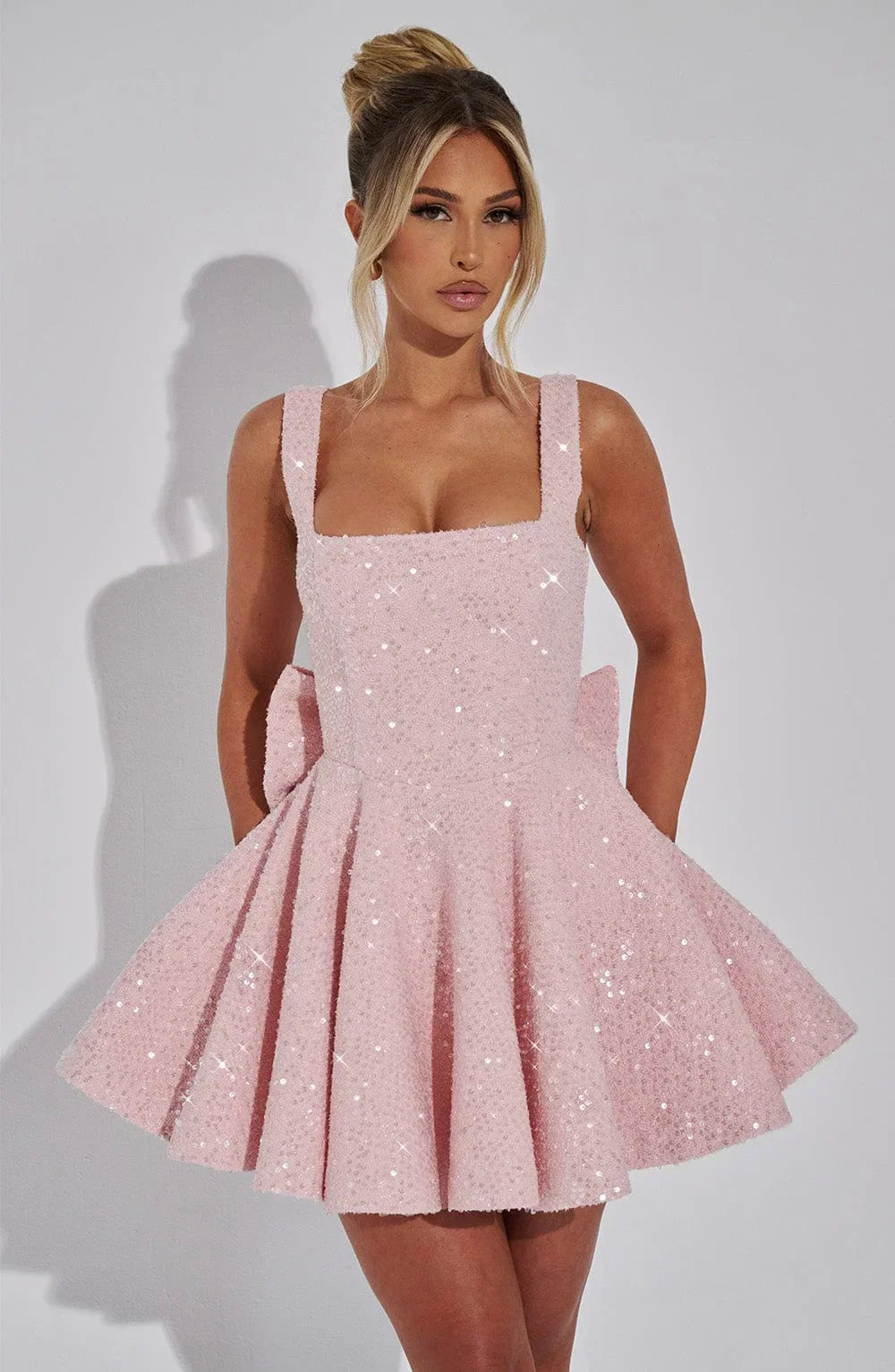 Image of Women's Bow A-Line Mini Dress