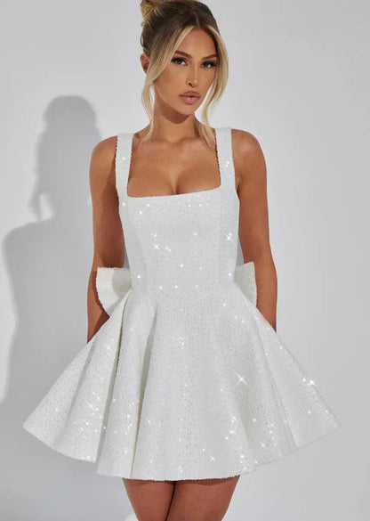 Image of Women's Bow A-Line Mini Dress