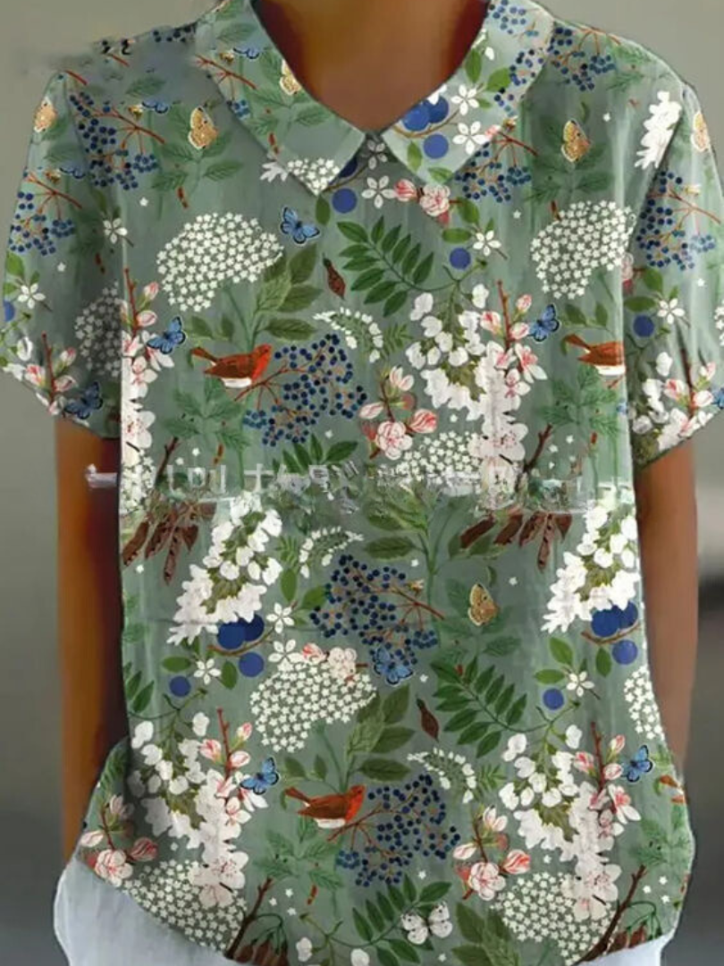 Image of Women's Floral Collared Blouse