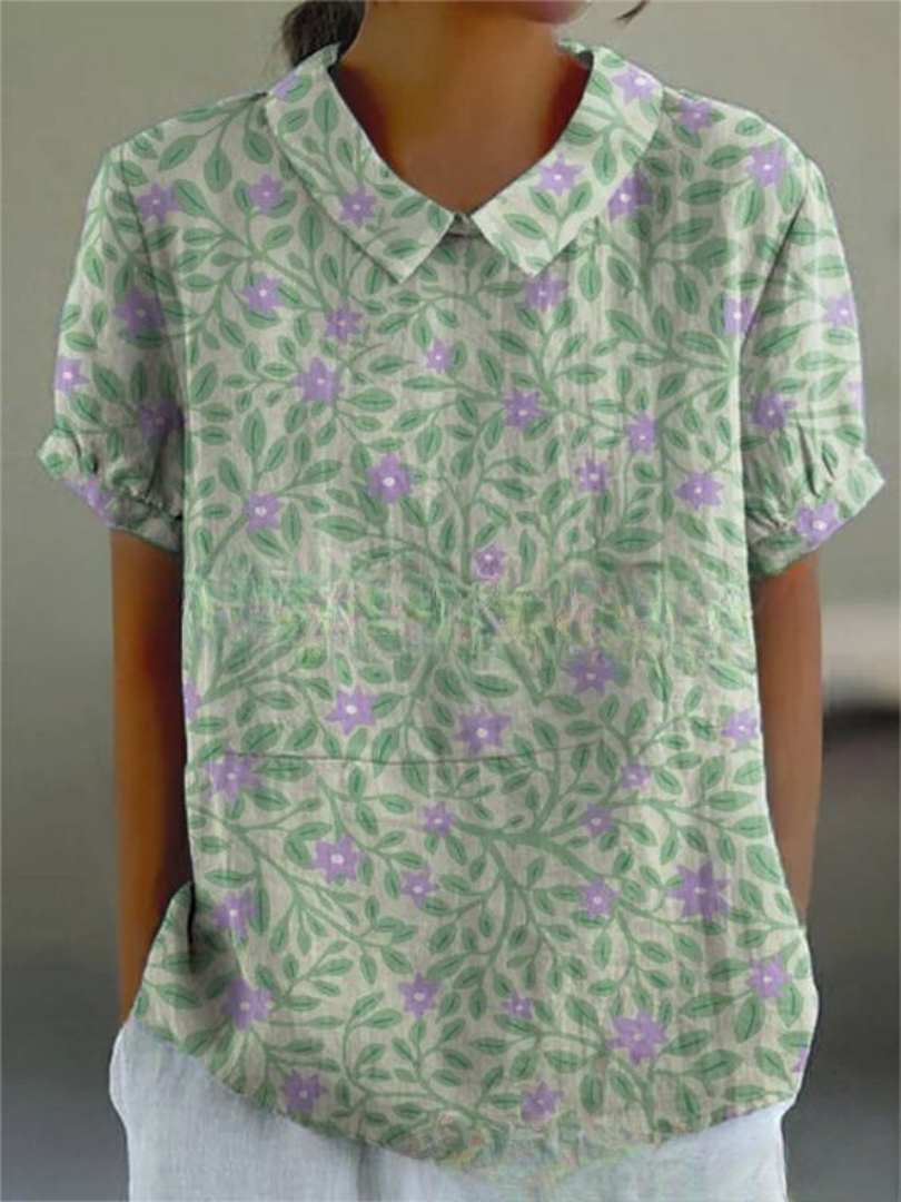 Image of Women's Floral Collared Blouse