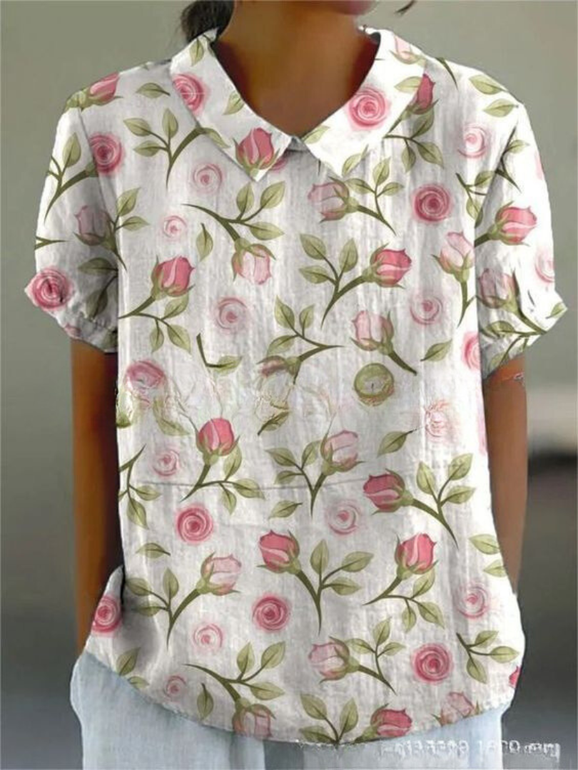 Image of Women's Floral Collared Blouse