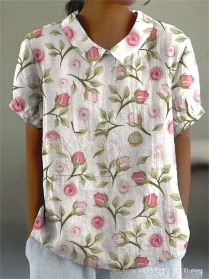 Image of Women's Floral Collared Blouse
