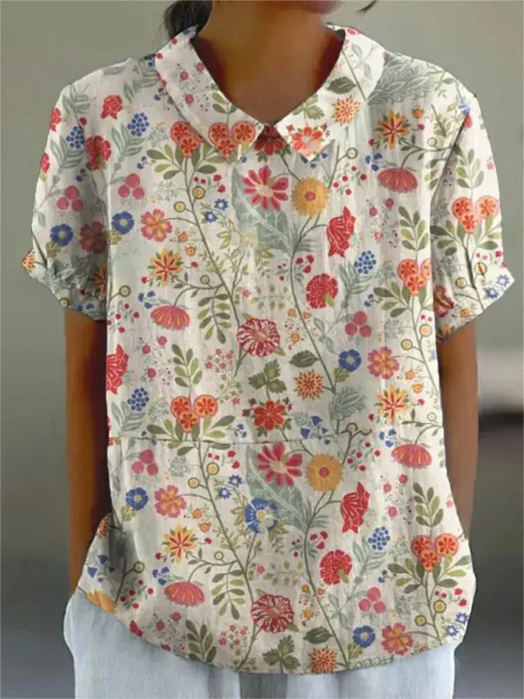 Image of Women's Floral Collared Blouse