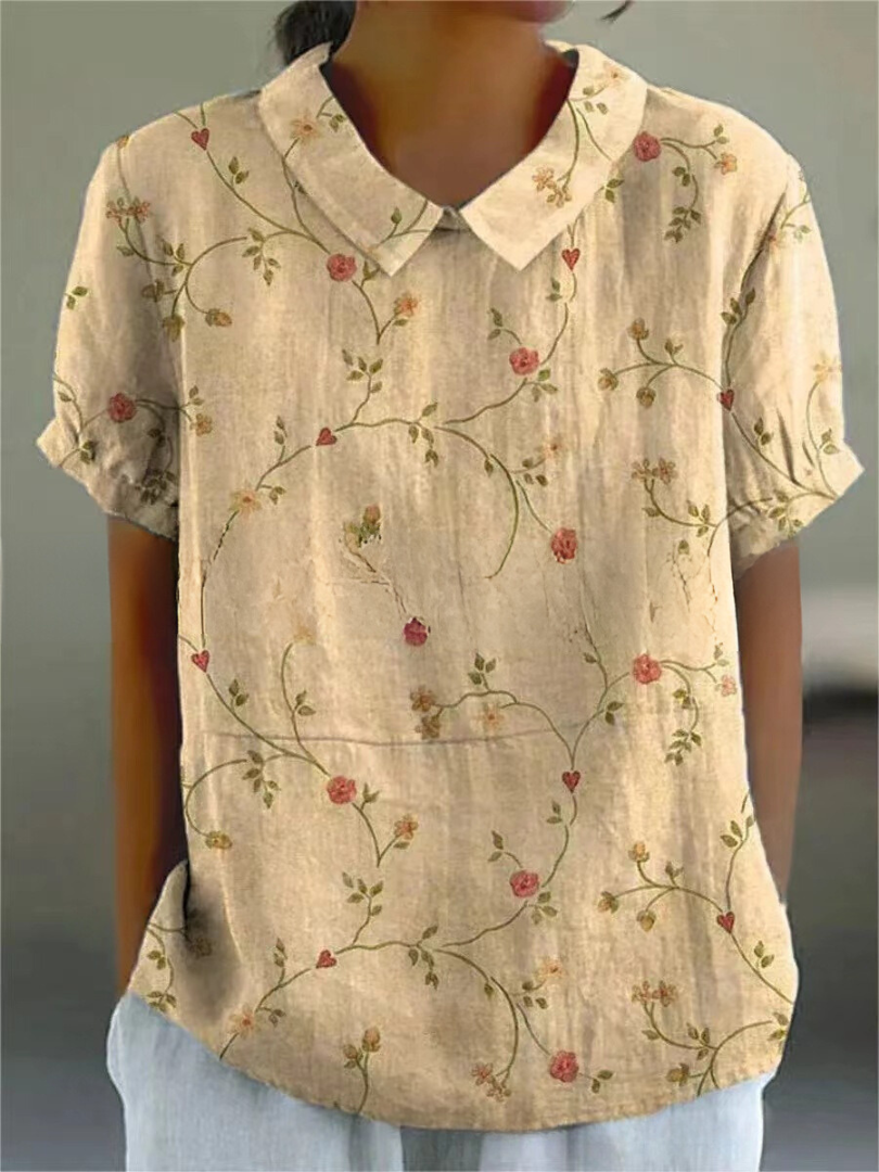 Image of Women's Floral Collared Blouse