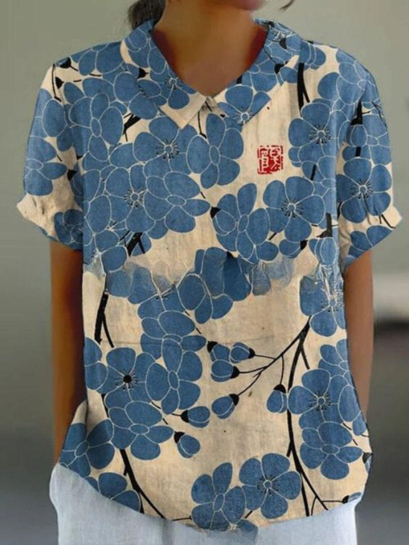 Image of Women's Floral Collared Blouse