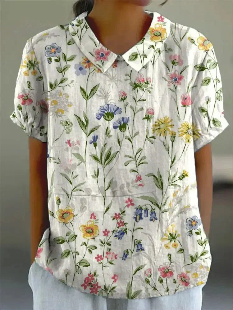 Image of Women's Floral Collared Blouse