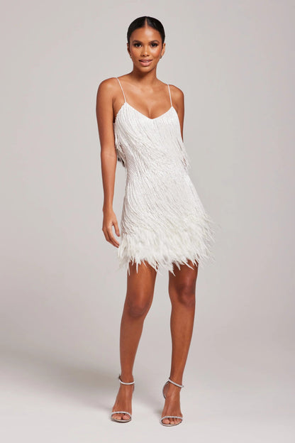 Image of Women's Fringe Spaghetti Strap Mini Dress