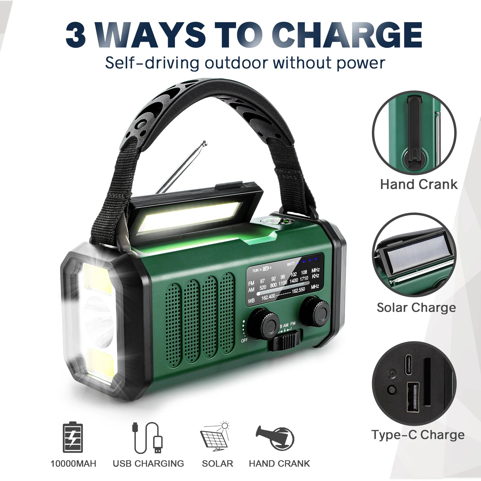 Image of Women's Hand Crank Emergency Radio