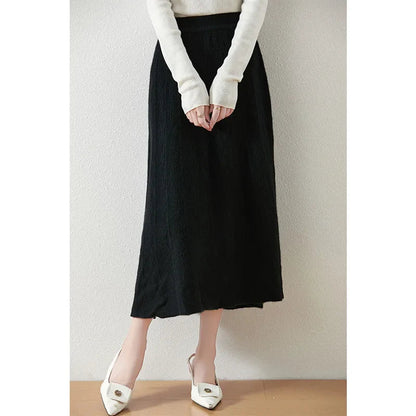 Image of Women's Knit A-Line Midi Skirt