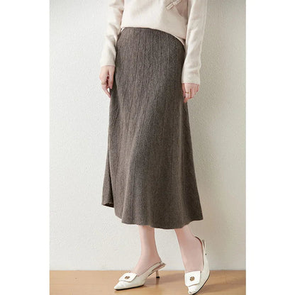 Image of Women's Knit A-Line Midi Skirt